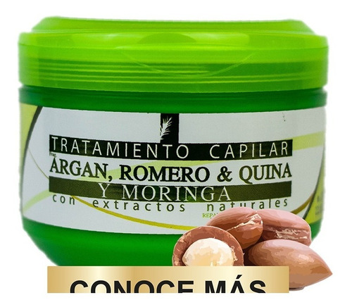 Tratamiento Capilar Argan, Romero Y Quina Y Moringa 350 Ml