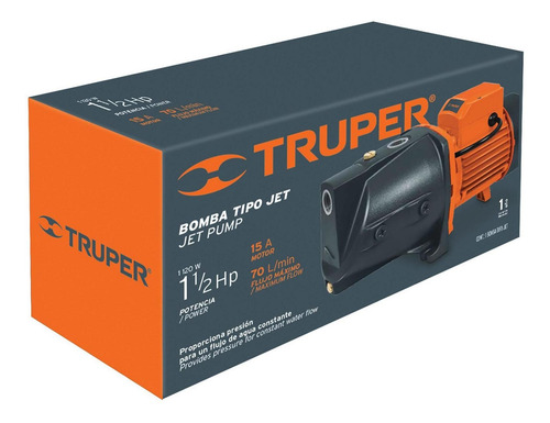 Imagen 2 de 4 de Bomba Agua Tipo Jet 1 1/2 Hp Truper 12409