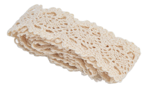 Fita De Renda Bordada, Algodão, Bege, Rede De 3 Cm De Largur