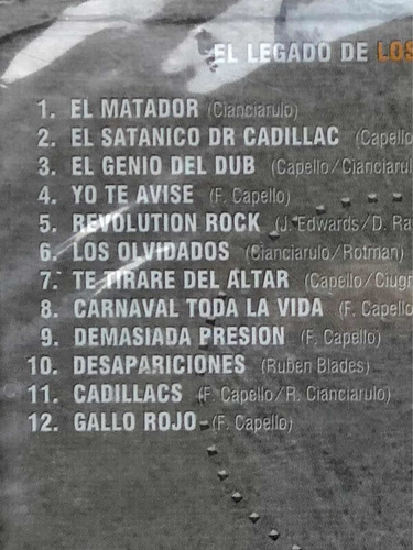 Los Fabulosos Cadillacs - El Legado Vol.2 (cd) Nuevo Sellado