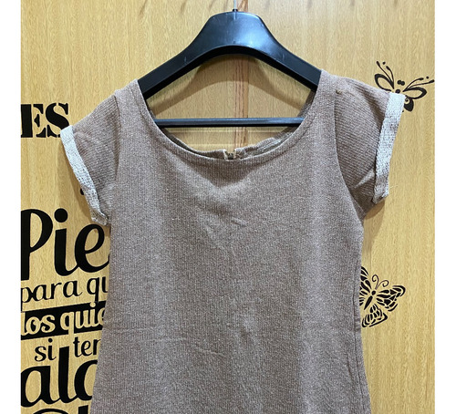 Remeron Manga Corta | Abrigado | Peuque | Marron Mujer