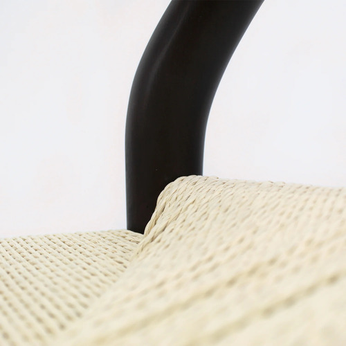 Silla Para Comedor Micerino De Madera Y Cuerda Trenzada Cuerda Trenzada Nogal Beige