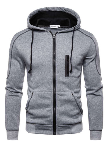Sudadera Deportiva Casual Con Capucha Y Manga Con Cremallera