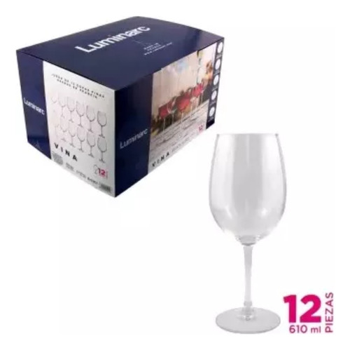 Juego De Copas Para Vino De 12 Piezas Luminarc