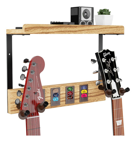 Soporte De Pared Para Guitarra Con Ganchos Giratorios Y Esta