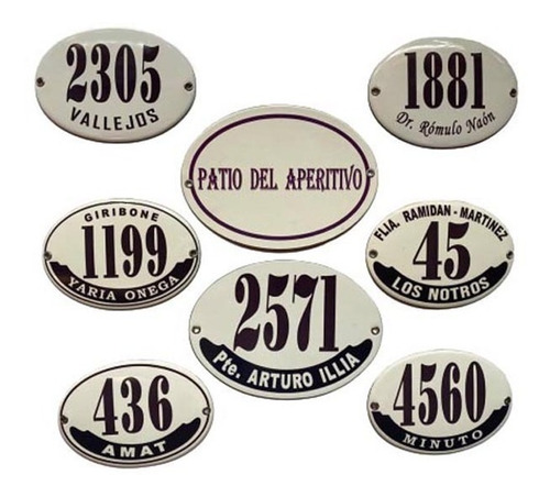 Placas Residenciales De Chapas Hierro Enlozadas 13x18 Cm 