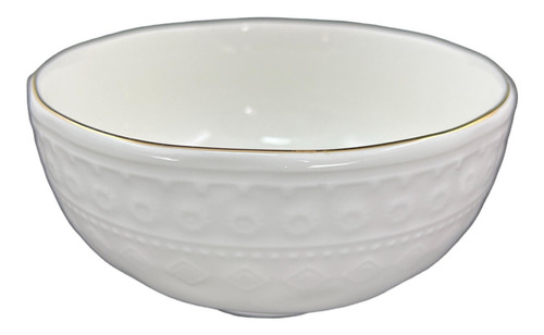 Bowl Redondo Porcelana Blanca Labrado