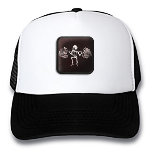 Gorra Gorro Trucker Gimnasio Pesas Esqueleto Ent1