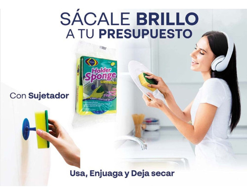 Fibras Esponja Holder Corazzi Con Soportede 12 Paquetes
