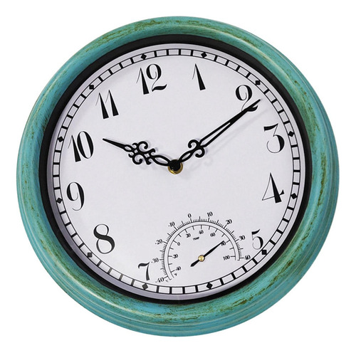 M Reloj De Pared Con Pantalla De Temperatura Resistente Al