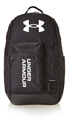 Mochila Halftime Back Under Armour Cor 001-BLACK/BLACK/WHITE Desenho do tecido Liso