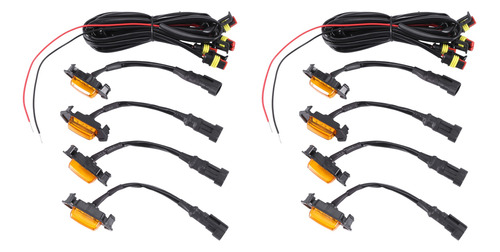 Kit De Luces Led Ámbar Lights, 8 Unidades, Para Parrilla 201