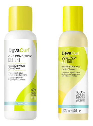 Kit Deva Curl Delight - Shampoo Low Poo + Condic. 120ml