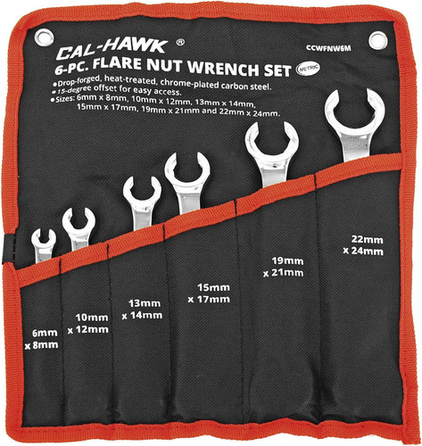Juego De Llaves Tuerca De Destello De 6 Piezas Cal Hawk Tool