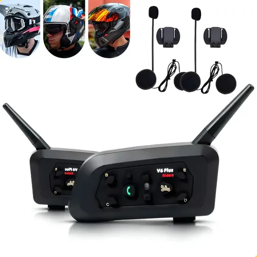 Intercomunicador V6 Plus Para Capacete Bluetooth E Resistente A Agua Duoseg