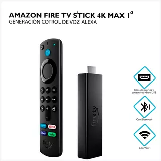 Amazon Fire Tv Stick 4k Max 1ª Generación Control Voz Alexa