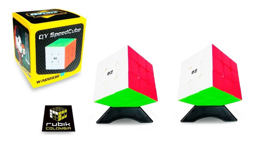 2 Cubos 3x3 Rubik Qiyi Warrior W + Base + Envio Gratis