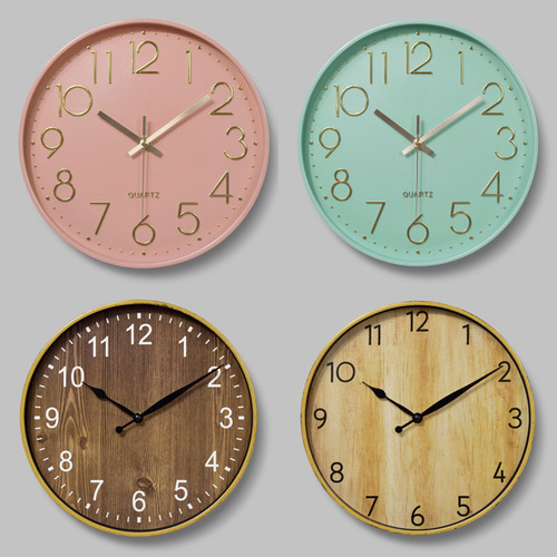 Durable And Accurate Wall Clock, Stamped In Green Gold