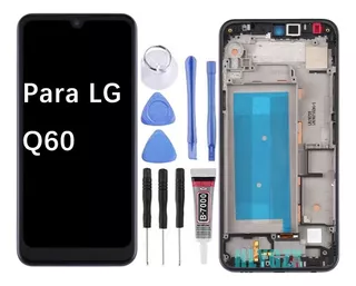 Para LG Q60 Lcd Touch Screen Com Moldura Lmx525eaw A