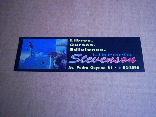 Señalador De La Librería Stevenson . L J Silver 1993 . Jjj