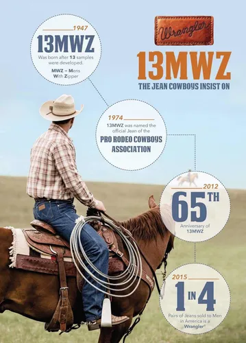 Cal a Jeans Masculina Wrangler Cowboy Cut Lonada Tradicional