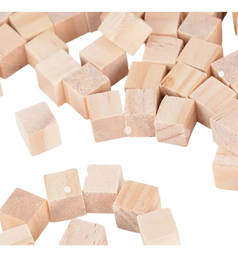 Cubos De Madera 100pzas De 1cm Listos Para Pintar
