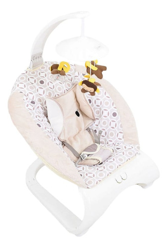 Columpio Mecedora Para Bebe Recien Nacido Con Control Remoto Color Beige Unisex