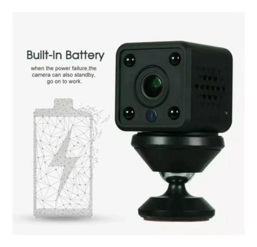 Imagem 5 de 5 de Mini Câmera Espiã Wi-fi Bateria Hd 1080p Sem Fio Mycam