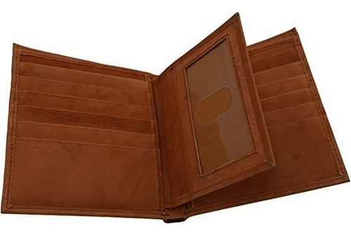 Ag Wallets - Cartera De Piel De Vaca Auténtica Para Hombre,