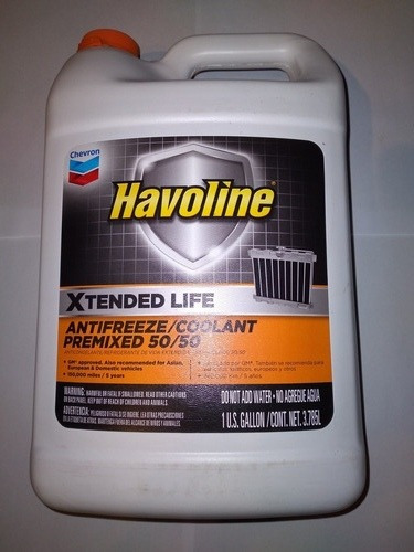 Refrigerante/antifreeze 50/50 Chevron-havoline 3,785 Lt. Usa Naranja