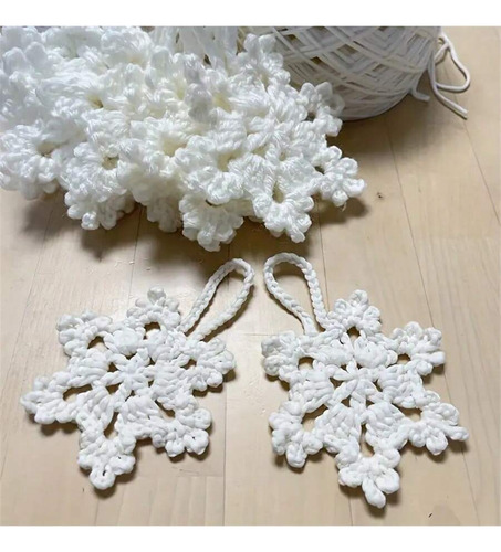 Colgantes Decorativos De Copos De Nieve Con Temática Navideñ