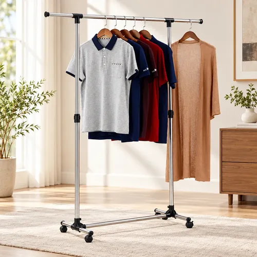 Perchero Con Ruedas Perchero Colgador Metalico Con Ruedas Exhibidor Para Ropa | Cuotas sin ...