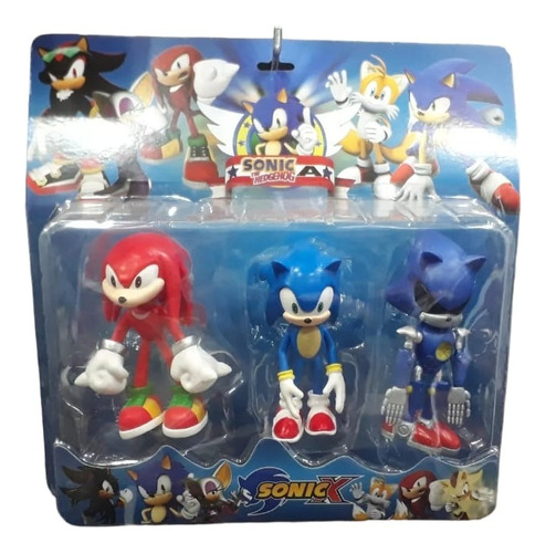 Muñecos Sonic The Hedgehog - Blister X 3