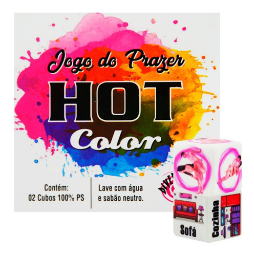 Imagem 1 de 5 de Dados Do Prazer Hétero Duplo Color Diversão Ao Cubo