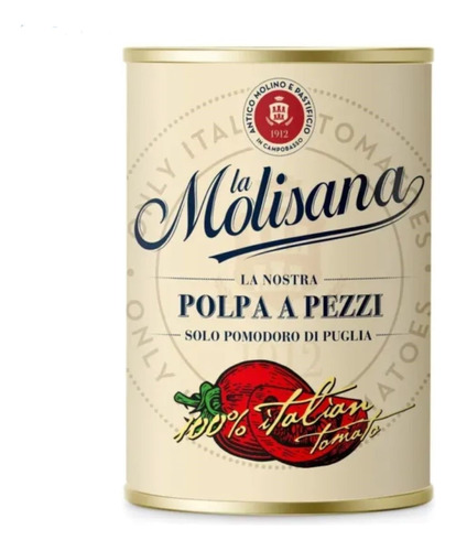 Tomate Pulpa Trozos  Molisana 400 Gr. Origen Italia 5 Unid 