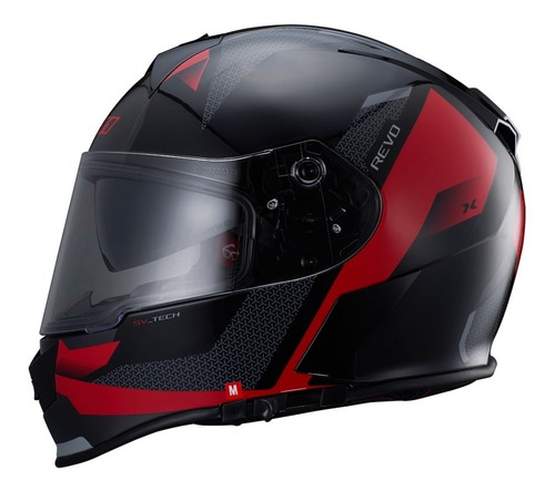 Capacete Revo Vision Sv Preto/vermelho Brilho 60 : : X11