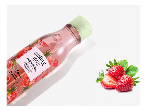Gel De Ducha Con Fresa Orgánica Simple Joys Love Nature
