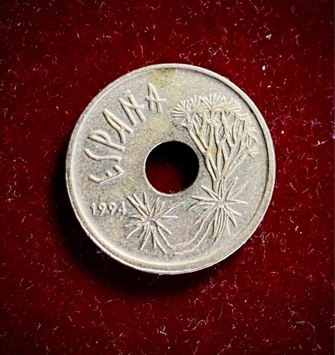 Moneda 25 Pesetas España 1994 Km 933 Islas Canarias (Usado)