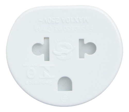 Adaptador Para Tomada Universal 2p + T 10 A Bivolt Branco