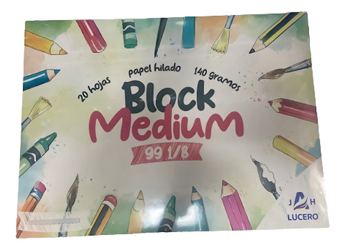 Pack 5 Block De Dibujo Medium 99 1/8 20 Hojas 140gr