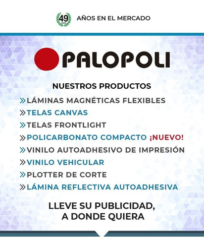 Rollo Iman Plano 1.04x30m Palopoli Esp 0.25mm Vehicular