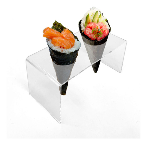 Expositor Temaki Pizza Cone Sorvete Batata Acrílico 2 Furos