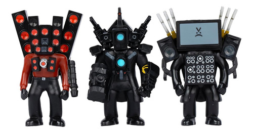Set 3 Figuras Skibidi Toilet Titan Collection Series One