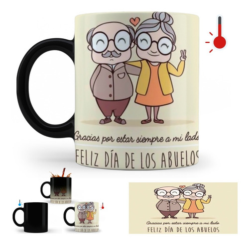 Taza Mágica Día De Los Abuelos Bonito Regalo