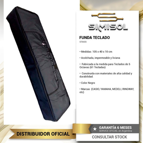 Funda Teclado 5 Octavas 61 Teclas - Casio Yamaha C/envio