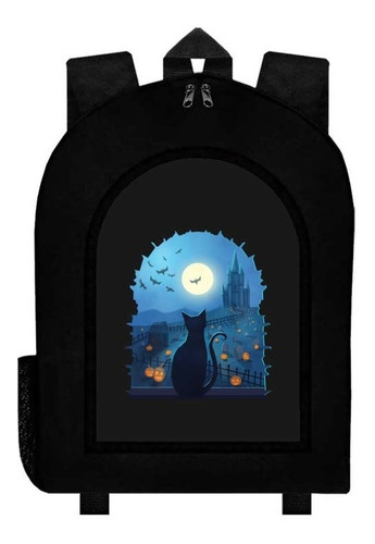 Mochila Negra Halloween A144