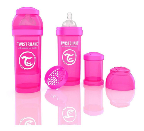 Botella Twistshake 260 ml rosa rosa