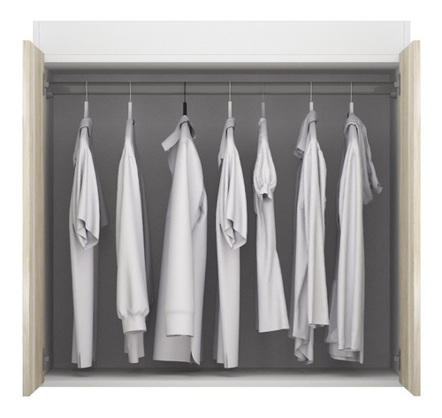 Imagen 5 de 7 de Placard Ropero Modulo Bajo Comoda Dormitorio 2 Puertas 90 Cm