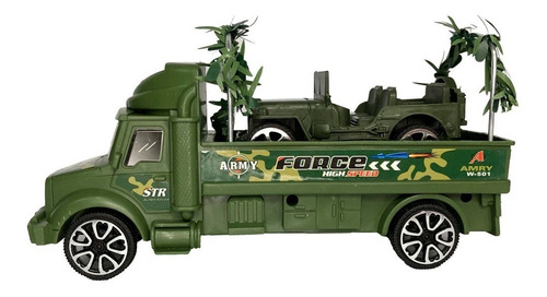 Imagen 3 de 7 de Camion Militar De Juguete + Auto - Vehiculos De Guerra