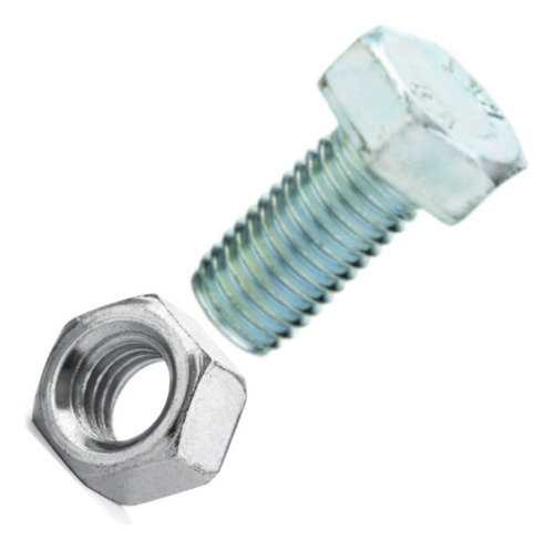 50 Parafusos Sextavado M5 X 10mm (1cm) Com Porca Chave 8mm